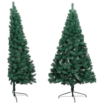 vidaXL Kunstkerstboom met verlichting en kerstballen half 240 cm 3