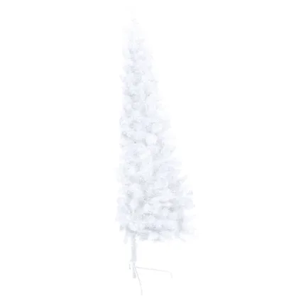 vidaXL Kunstkerstboom met verlichting en kerstballen half 180 cm 4