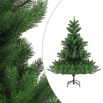 vidaXL Sapin de Noël artificiel Nordmann avec LED et boules Vert 2
