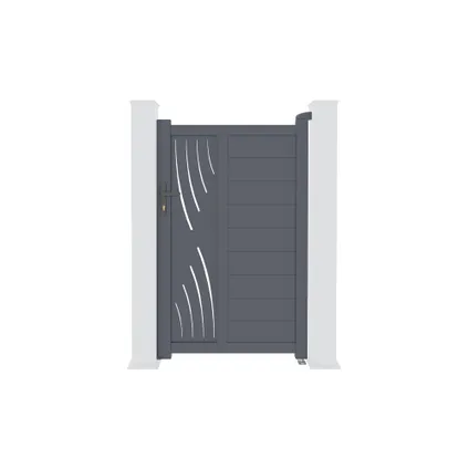 Aluminium poort VELETA 100P160 + Kit voor het omkeren van de opening 5