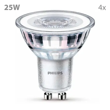 Philips LED Spot GU10 25W - Niet Dimbaar Warmwit Licht - 4 Stuks 2