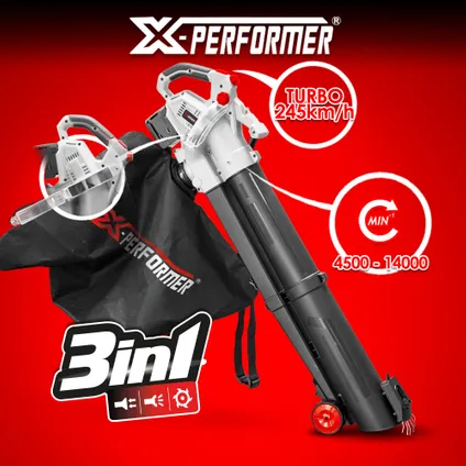 X Performer 2x20V oplaadbare vacuümblazer hakselaar geleverd zonder batterij 2