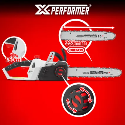 X-Performer - Oplaadbare kettingzaag 40V (2x20V) - Oregon zaagblad en ketting - Geleverd zonder accu 3