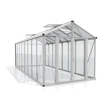 Serre Vitavia Zeus Comfort taille 15700 aluminium anodisé vitrage verre de sécurité + polycarbonate 10mm 2