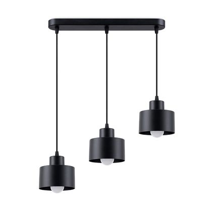 Luminastra Lampe Suspendue - Métal - Moderne - E27 - L:46cm - Noir