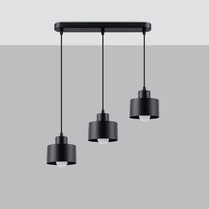 Luminastra Lampe Suspendue - Métal - Moderne - E27 - L:46cm - Noir 4