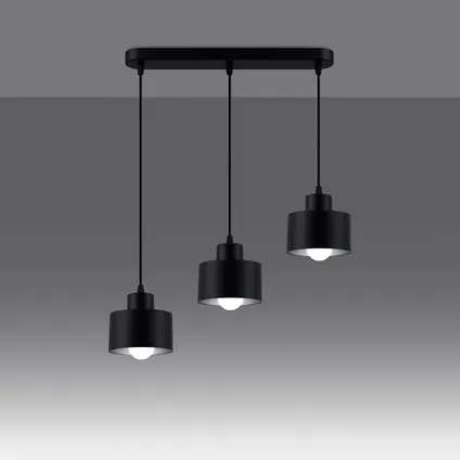 Luminastra Lampe Suspendue - Métal - Moderne - E27 - L:46cm - Noir 5
