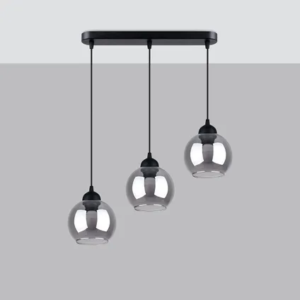 Luminastra Lampe Suspendue - Métal - Moderne - E27 - L:45cm - Noir 3