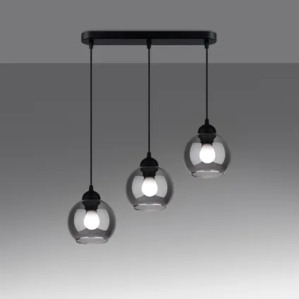 Luminastra Lampe Suspendue - Métal - Moderne - E27 - L:45cm - Noir 5