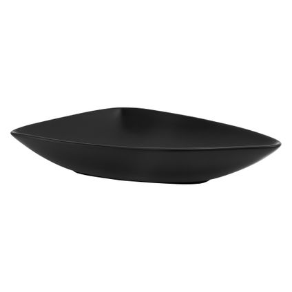 ML-Design Keramische wastafel in mat zwart 69x46x13 cm Driehoekig, Moderne opzetwastafel