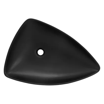 ML-Design Keramische wastafel in mat zwart 69x46x13 cm Driehoekig, Moderne opzetwastafel 3