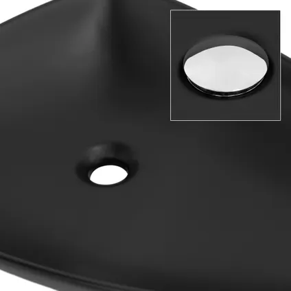 ML-Design Keramische wastafel in mat zwart 69x46x13 cm Driehoekig, Moderne opzetwastafel 6