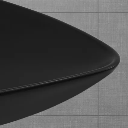 ML-Design Keramische wastafel in mat zwart 69x46x13 cm Driehoekig, Moderne opzetwastafel 7
