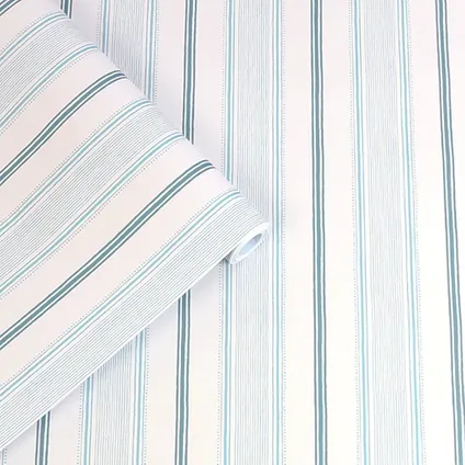 Vliesbehang Heacham Stripe Seaspray | Blauw | Strepen | 10mx52cm 2