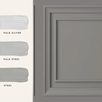 Vliesbehang Redbrook Wood Panel | Licht Grijs | Houten Panelen | 10mx52cm 5