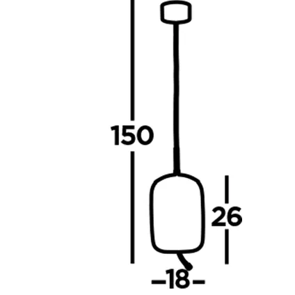 Hanglamp Lisbon Metaal Ø18cm Zwart 3