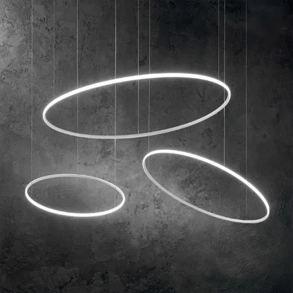 Ideal Lux - Hulahoop - Hanglamp - Aluminium - LED - Wit 2