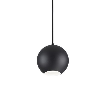 Moderne Metalen Ideal Lux Mr Jack Hanglamp - Zwart - Verstelbare Hoogte