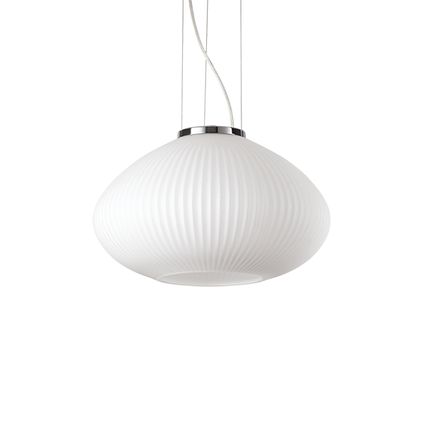 Ideal Lux - Plisse' - Hanglamp - Metaal - E27 - Chroom