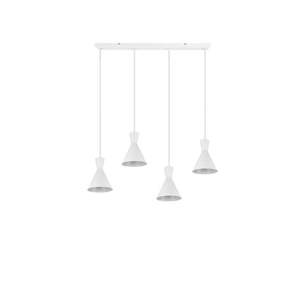 Moderne Hanglamp Enzo - Metaal - Wit