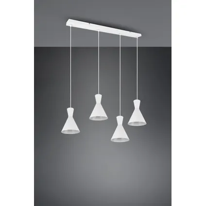 Moderne Hanglamp Enzo - Metaal - Wit 5