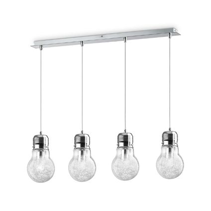 Ideal Lux Lampe Suspendue - Métal - Moderne - E27 - L:90cm - Transparent