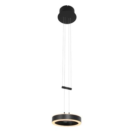 Hanglamp met ronde lamp zwart Steinhauer Piola Metaal