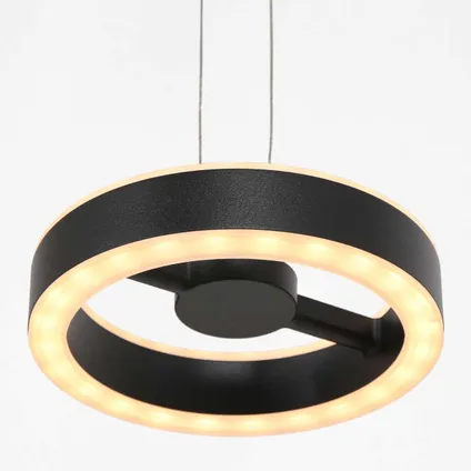 Hanglamp met ronde lamp zwart Steinhauer Piola Metaal 4