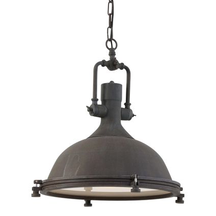 Mexlite Lampe Suspendue - Verre - Industriel - E27 (grote Fitting) - L:cm - Brun