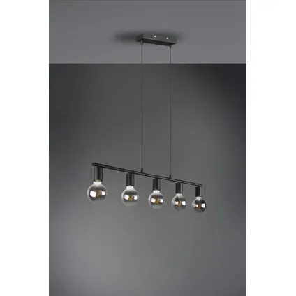 Reality Lampe Suspendue - Métal - Industriel - E27 - L:85cm - Noir 2