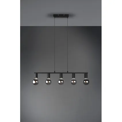 Reality Lampe Suspendue - Métal - Industriel - E27 - L:85cm - Noir 3