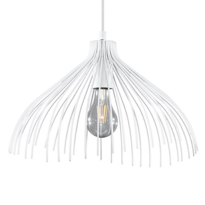 Luminastra Lampe Suspendue - Métal - Moderne - E27 - L:40cm - Blanc