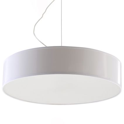 Luminastra Lampe Suspendue - Métal - Minimaliste - E27 - L:45cm - Blanc