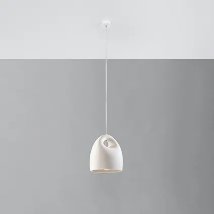 Luminastra Lampe Suspendue - Métal - Moderne - E27 - L:25cm - Blanc 2