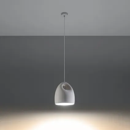 Luminastra Lampe Suspendue - Métal - Moderne - E27 - L:25cm - Blanc 3