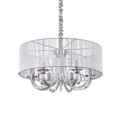 Ideal Lux Lampe Suspendue - Métal - Moderne - E14 - L:69cm - Argent