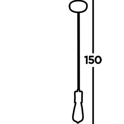 Hanglamp Squiggle Metaal Ø10cm Zwart 4