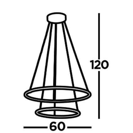 Hanglamp Revolve Metaal Ø59cm Zwart 2