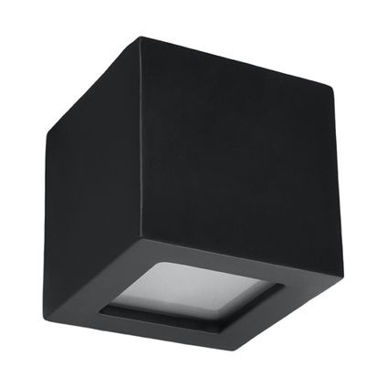 Luminastra Applique - Métal - Moderne - E27 - L:14cm - Noir