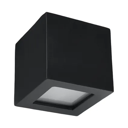 Luminastra Applique - Métal - Moderne - E27 - L:14cm - Noir