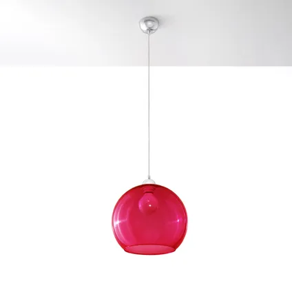 Hanglamp minimalistisch ball rood 2