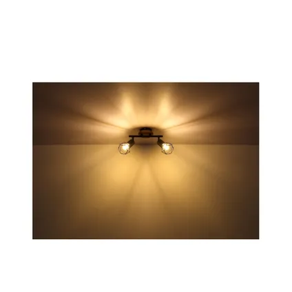 Kooi wandlamp van zwart metaal en hout | 1-lichts | E14 | Wandlamp binnen | Industrieel 4