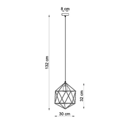 Luminastra Lampe Suspendue - Métal - Industriel - E27 - L:30cm - Blanc 4