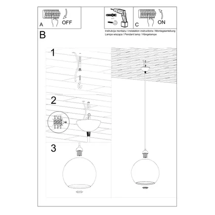 Hanglamp minimalistisch ball transparant 5