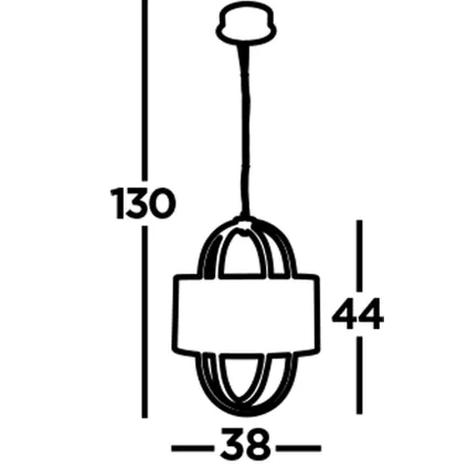 Hanglamp Madrid Metaal Ø38cm Chroom 3