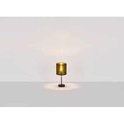 1-lichts hanglamp met goudkleurige kunststof kap | ø 40 cm | Zwart | E27 | Woonkamer | Eetkamer 6