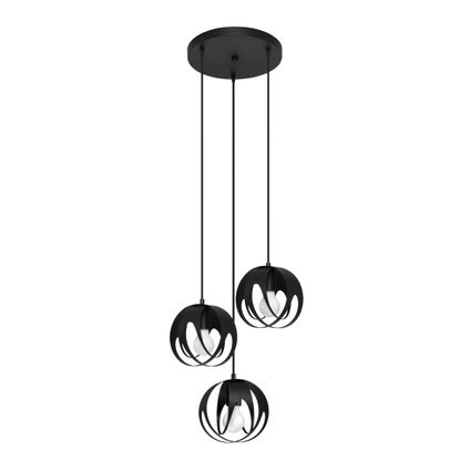 Luminastra Lampe Suspendue - Métal - Moderne - E27 - L:30cm - Noir