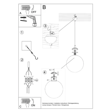 Luminastra Lampe Suspendue - Métal - Minimaliste - E27 - L:30cm - Or 5