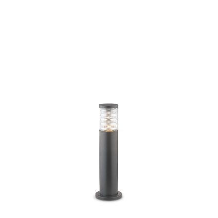 Moderne Grijs Aluminium Sokkellamp Tronco - Ideal Lux - E27 - Vloerlamp voor Buiten