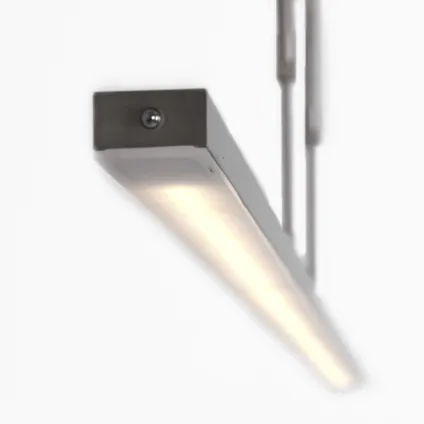 Lange design eettafellamp Steinhauer Zelena LED Staal 4